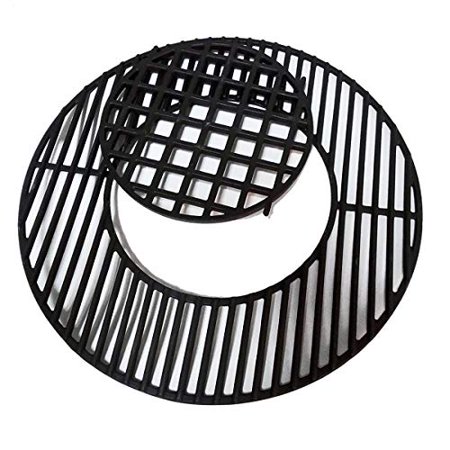 Soldbbq 8835 Cast Iron 21.5  Grill Grates for Weber Original Kettle Premium 22-inch Charcoal Grill  22   Smokers  Replacement Parts for Weber 22  Perf
