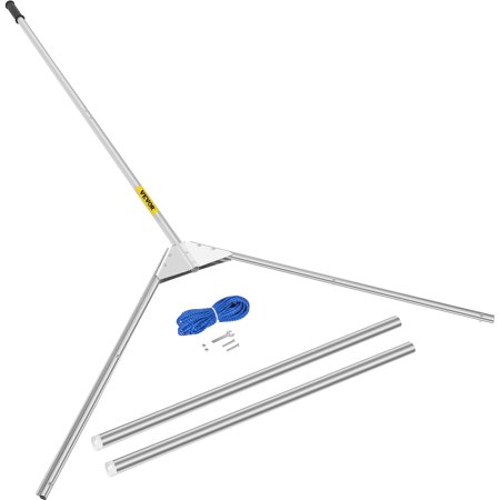VEVOR Aquatic Weed Cutter  50  Cutting Path Water Grass Cutter  Stainless Steel Blades Lake Weed Cutter  Weed Rake with 33 Ft. Rope  Blade Covers  and