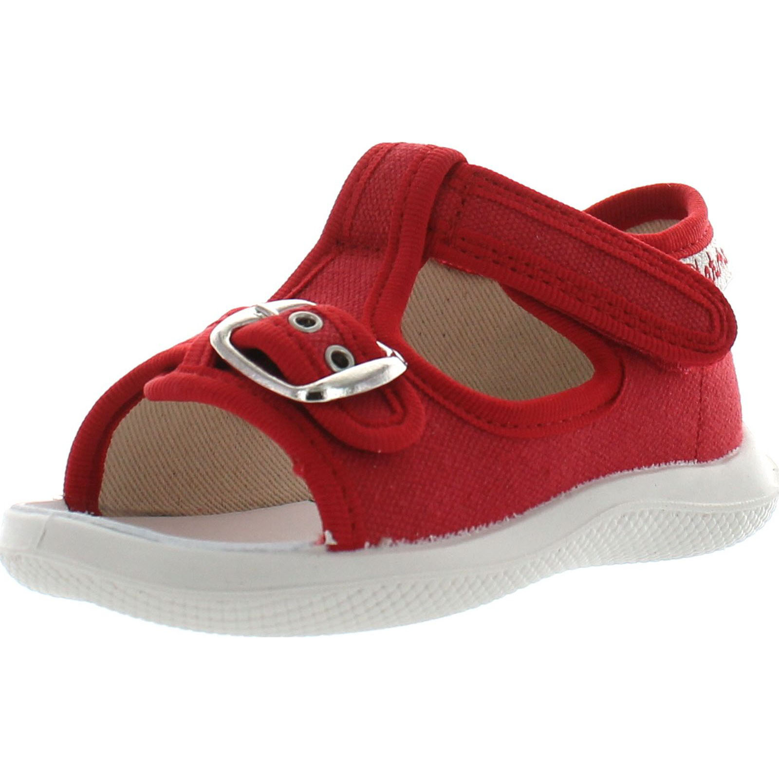 Naturino Girls 7786 Canvas Sandals with Buckle  Rosso  20