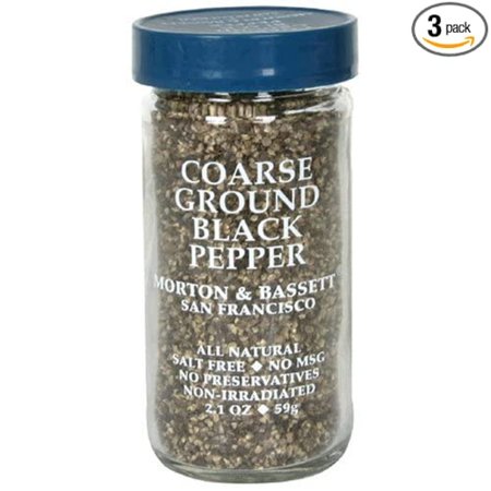 Morton & Bassett Coarse Ground Black Pepper  1.8-Ounce Jars (Pack of 3)