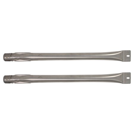 2-Pack BBQ Gas Grill Tube Burner Replacement Parts for Master Forge 2518-3 - Compatible Barbeque Stainless Steel Pipe Burners