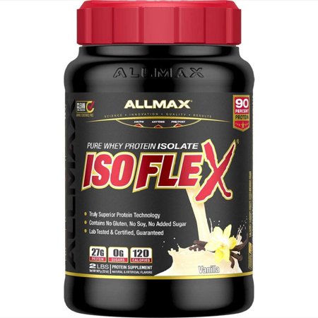 ALLMAX Nutrition - ISOFLEX - 100% Ultra-Pure Whey Protein Isolate - Vanilla - 2 Pound