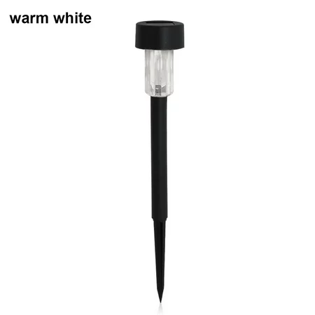 1Pcs Plastic Solar Lawn Light LED Garden Light Small Tube Light Black Shell Warm White Outdoor Garden LED Solar Light Landscape Path Spot Lights Water