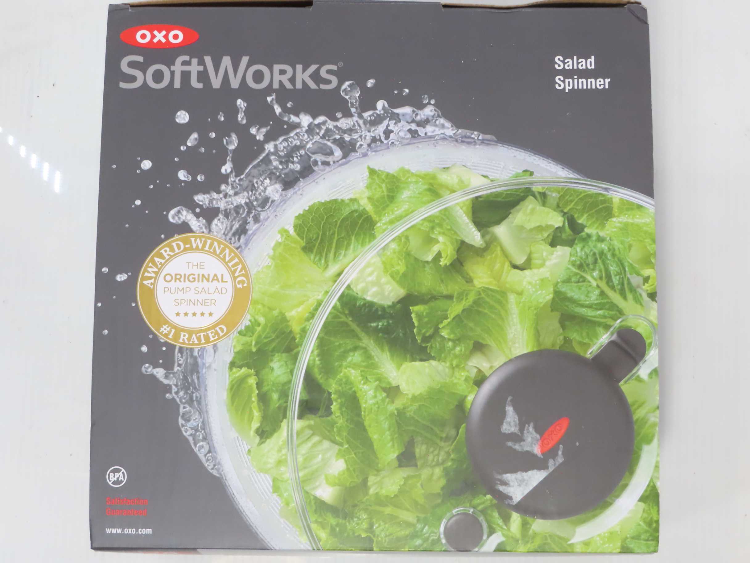 Oxo Softworks Salad Spinner Clear and Black 10.24In