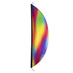 In the Breeze 4542 — 8  Jewel Feather Banner — Colorful Blended Rainbow Banner for Businesses and Events