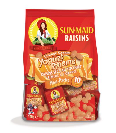 SunMaid Yogurt Raisins Orng Crm 12X140G
