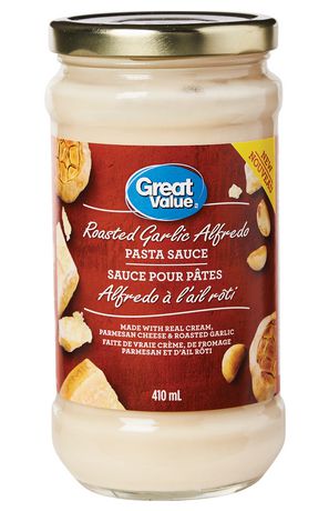 Great Value Roasted Garlic Alfredo Pasta Sauce 410 Ml