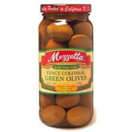 Mezzetta Fancy Colossal Green Olive  10 Ounce - 6 per Case.