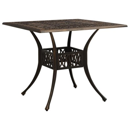 VidaXL Garden Table Bronze 35.4 X35.4 X28.7  Cast Aluminum 5588