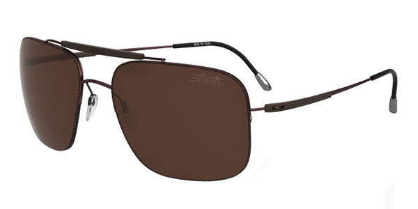 Silhouette ADVENTURER 8657 6229 Men's Sunglasses Brown Size Standard