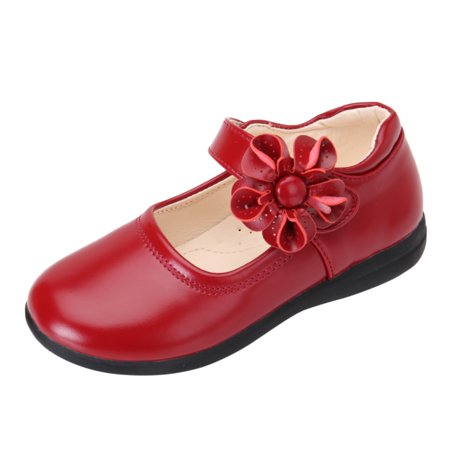 Relanfenk Baby Girl Shoes Children Kid Girls Flower Leather Single Soft Dance Princess Shoes