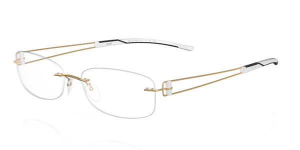 Silhouette Titan Elements 7757-6051 Color 7759 White/Black Full Rimless 51-19Silhouette