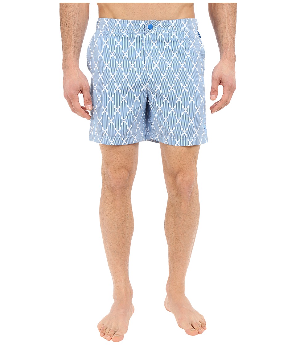 Original Penguin - Tile Print Fixed Swim Volley Fit (Directoire Blue) Men's Swimwear
