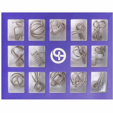 Tangnade Pop It Stress Toy Slime for Kids Children S Toys Metal Puzzle Untie Ring Buckle Iron Link Unlock Interlock Game Sets of 15 as the Picture