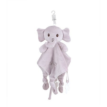 Security Blanket  Baby Lovey Unisex Animal Face Comforter  Soft Adorable Plush Bed Embroidered Blankie for Newborn Toddler