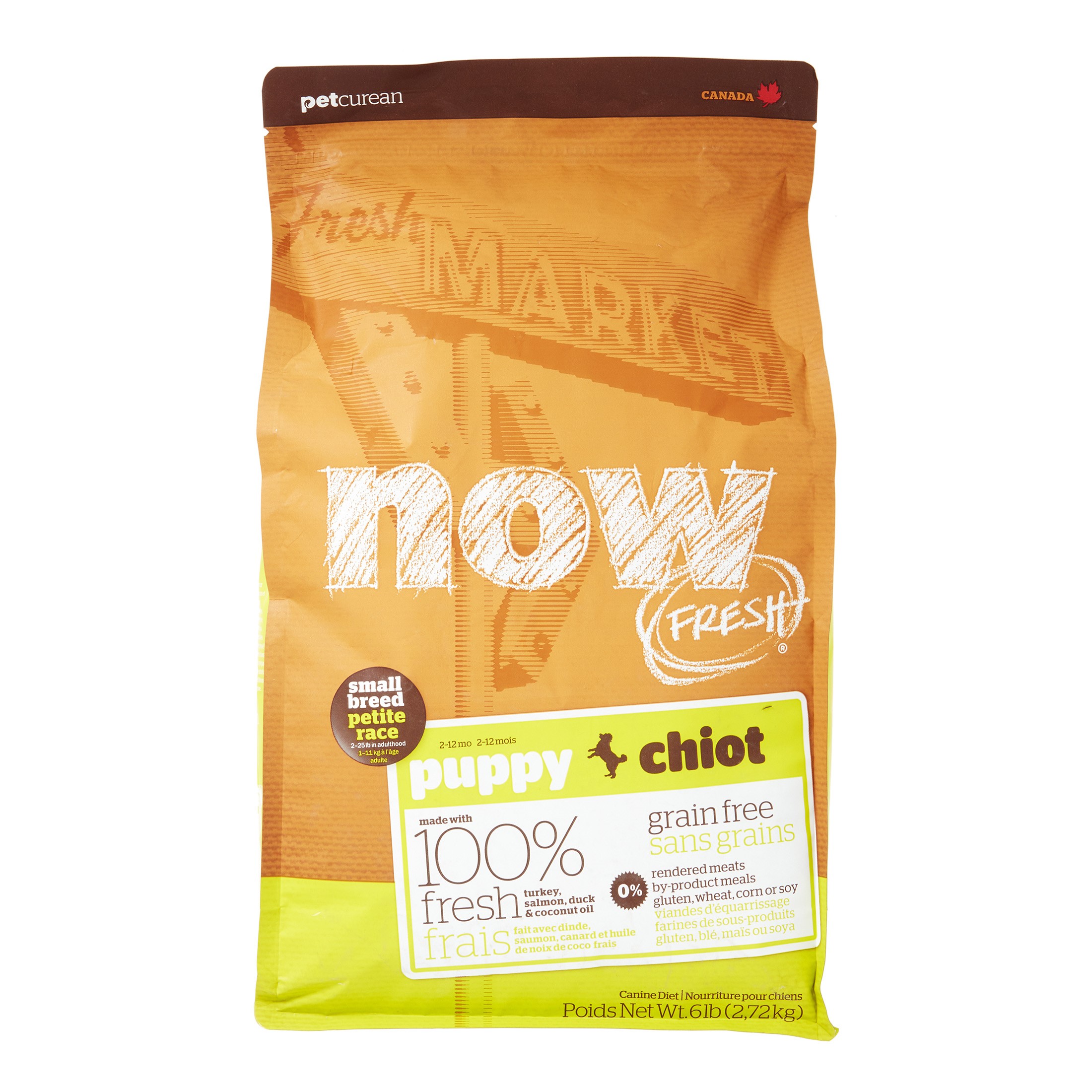 Petcurean Now Fresh Grain-Free Small Breed Puppy Recipe Dry Dog Food, 6 Lb.
