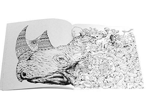 Paper Mate Flair Medium Felt Tip Pen - Assorted Colours (Pack of 14) with Animorphia Adult Colouring Book thumbnail