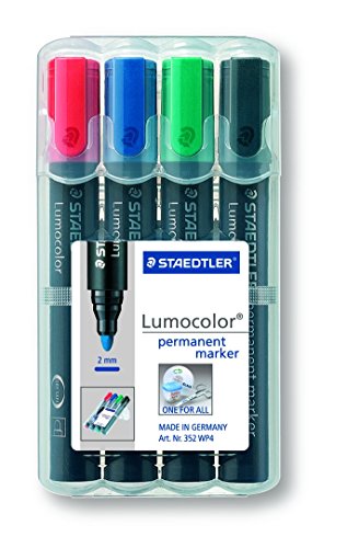 Staedtler Lumocolor Permanent Marker Bullet - Wallet of 4