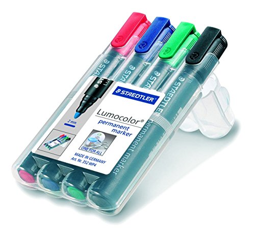 Staedtler Lumocolor Permanent Marker Bullet - Wallet of 4 thumbnail