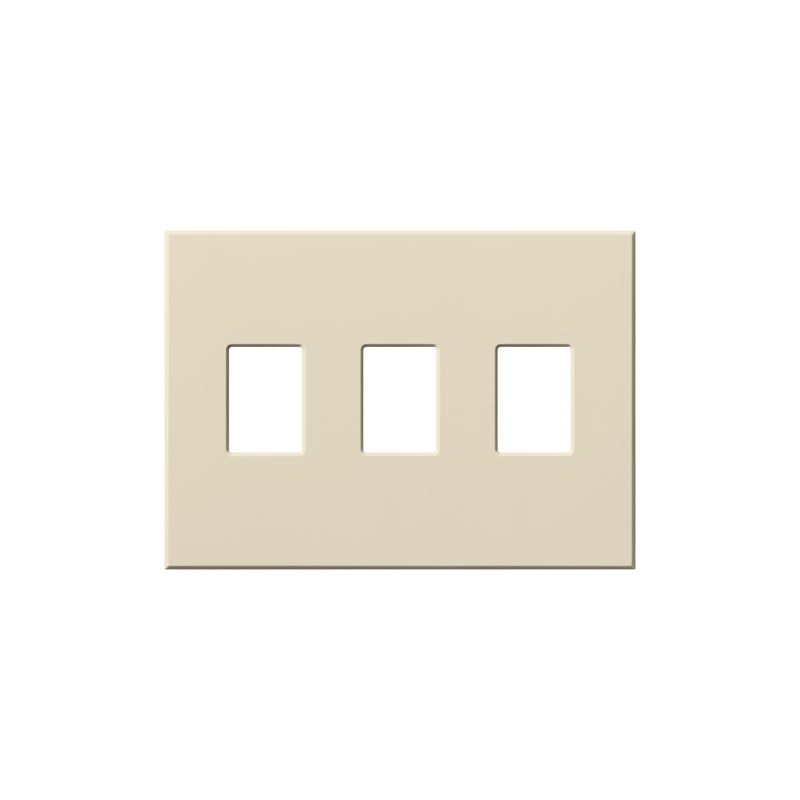 VAREO WALLPLATE 3GNG LIGHT ALMOND, Lutron Electronics VWP-3-LA 403ZFCA (410532)