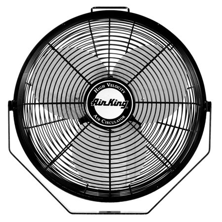 Air King 9318 18 Inch Wide 2660-3190 CFM 3-Speed Wall Mounted Fan with Pivoting Head Fans Air Circulator Wall Mounted