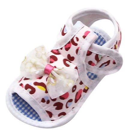 Relanfenk Baby Girl Shoes Newborn Girls Leopard Print Prewalker Soft Sole Sandals Single Shoes