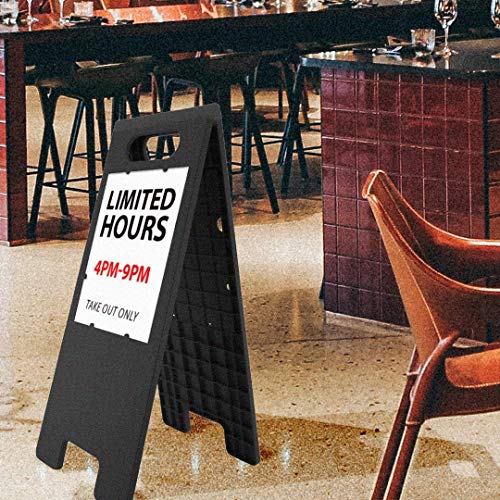 Headline Sign - Customizable Tent Floor Signs, Black, 3-Pack (5513) thumbnail