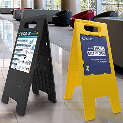 Headline Sign - Customizable Tent Floor Signs, Black, 3-Pack (5513) thumbnail
