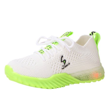 Relanfenk Baby Shoes for Boys Girl Children Kid Girls Letter LED Luminous Sport Run Sneakers Casual Shoes