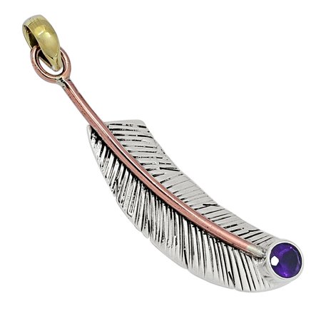 Amethyst 925 Sterling Silver Pendant Jewelry ALLP-4973