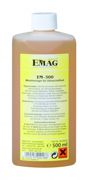 Emag Konzentrat Metallreiniger, Em-300 Für Emmi Ultraschallreiniger, 500 Ml
