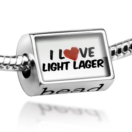 Bead I Love Light Lager Beer Charm Fits All European Bracelets