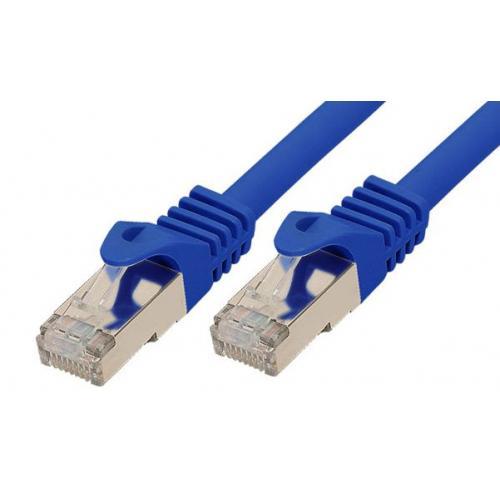 RJ45 Patchkabel MitCat.7 Rohkabel Und Rastnasenschutz (RNS®), S/FTP, PiMF, Halogenfrei, 600MHz, OFC, Blau, 5m, Good Connections® (8070R-050B)