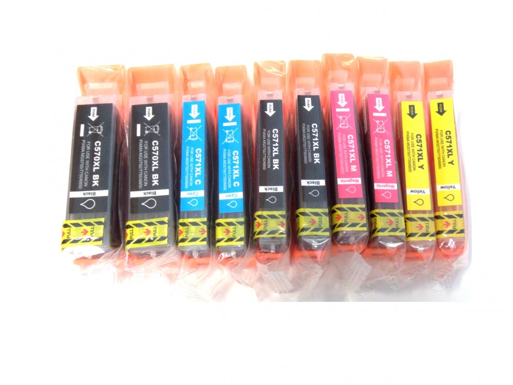 10x Tintenpatronen F. Canon Pixma Mg7751 ( Mg-7751 Pgi-570Xl Cli-571Xl Pgi-570 Cli-571 Kompatibel