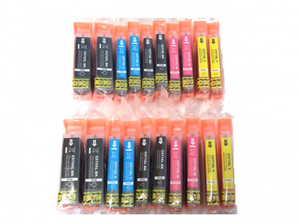 20x Tintenpatronen F. Canon Pixma Mg7751 ( Mg-7751 Pgi-570Xl Cli-571Xl Pgi-570 Cli571 Kompatibel