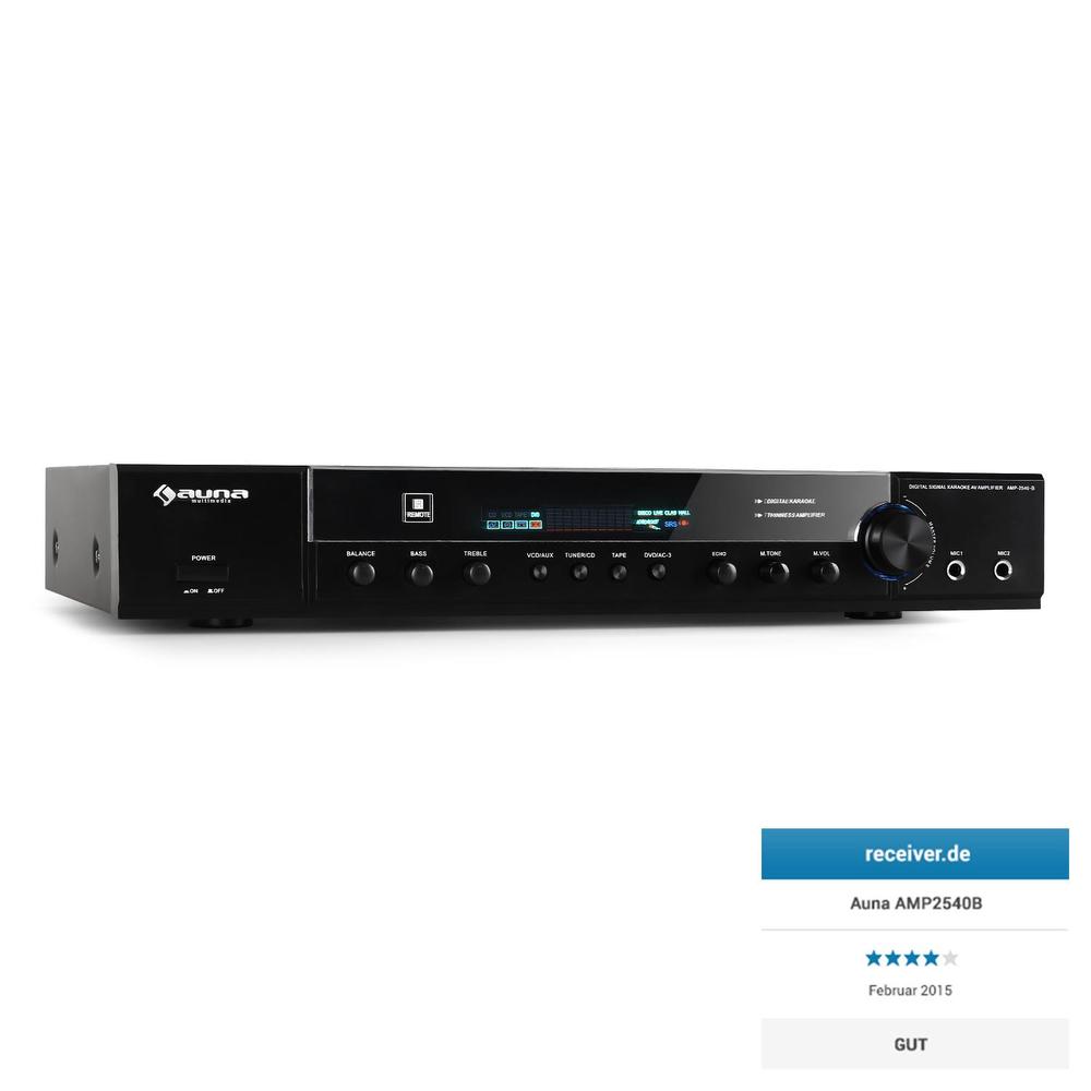 Auna Amp-2540-B HiFi-Surround-Receiver Heimkino-5-Kanal-Verstärker