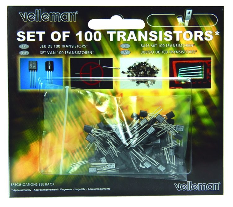 Whadda K/TRANS1 Set of 100 Various Transistors