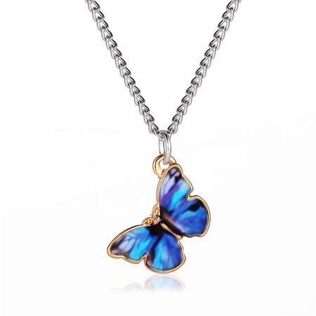 1Pcs Gradient Butterfly Necklace 01 White K Molan 6249