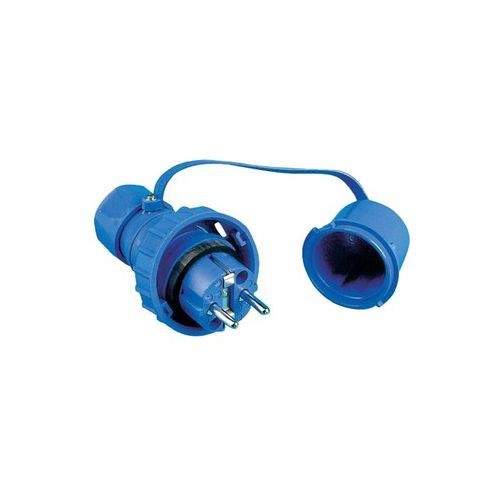 PCE Schutzkontaktstecker Druckwasserdicht Blau 20051-B