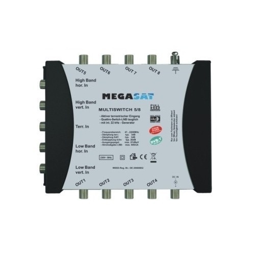 Megasat Multiswitch 5/8 - Multiswitch Satelliten-/terrestrisches Signal