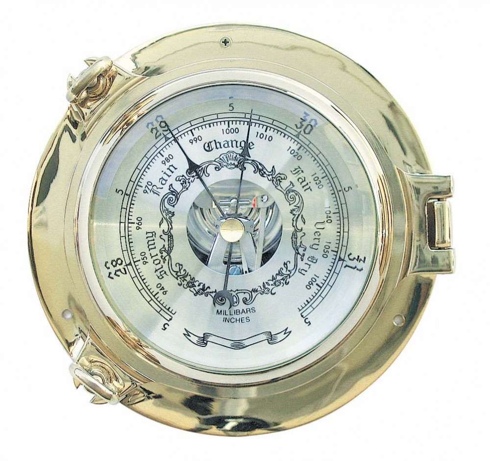 Barometer- Bullauge, Messing, 0: 18cm
