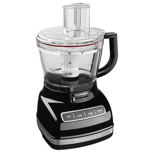 KitchenAid 14-Cup Food Processor W/ Commercial-Style Dicing Kit in Black, KFP1466OB