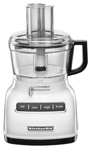 KitchenAid 7-Cup Food Processor W/ Exactslice System in White, KFP0722WH