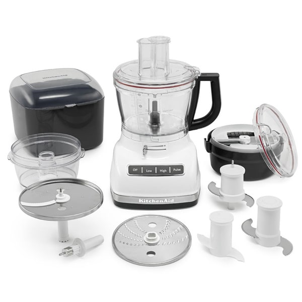 KitchenAid 14-Cup Food Processor W/ Commercial-Style Dicing Kit in White, KFP1466WH