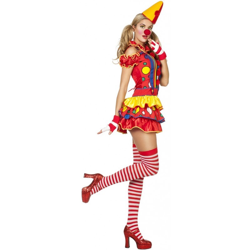 Sexy Miss Bubbles Clown Damenkostüm