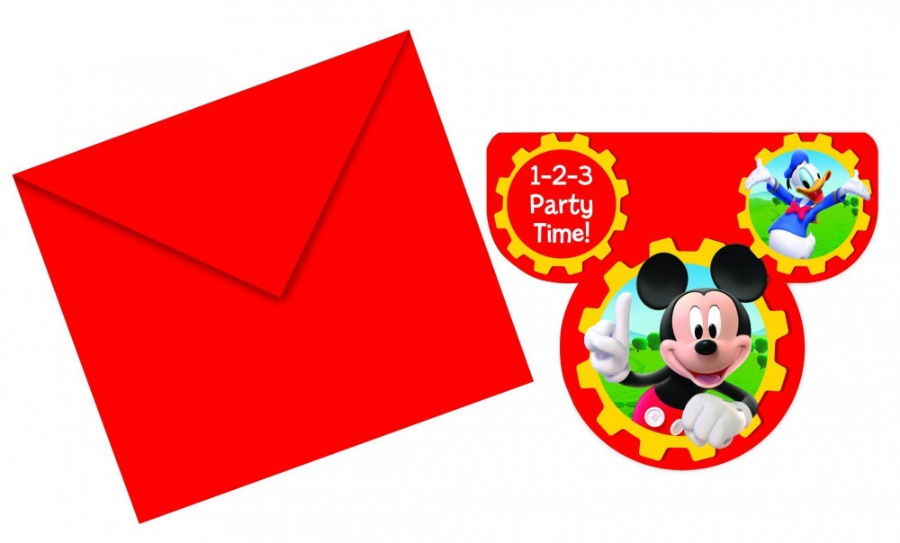 Mickey Maus Wunderhaus Gestanzte Einladungskarten Mit Umschlag