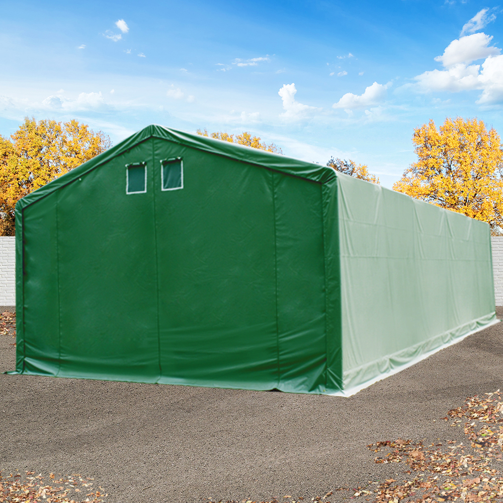 Lagerzelt 5x10m PVC Dunkelgrün Unterstand, Lager