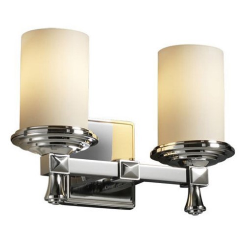 Deco 2-Light Bath Bar, Justice Design Group FSN-8532-10-OPAL-CROM 2C7F5 (696536)