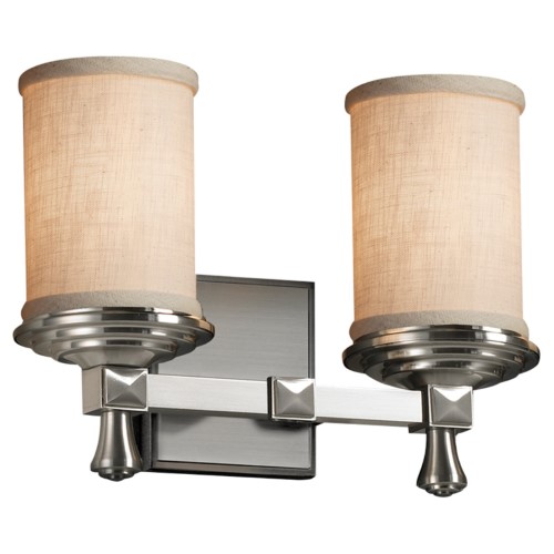 Justice Design Group Brushed Nickel Justice Design Group FAB-8532-10-CREM-LED2-1400 Textile 12.75