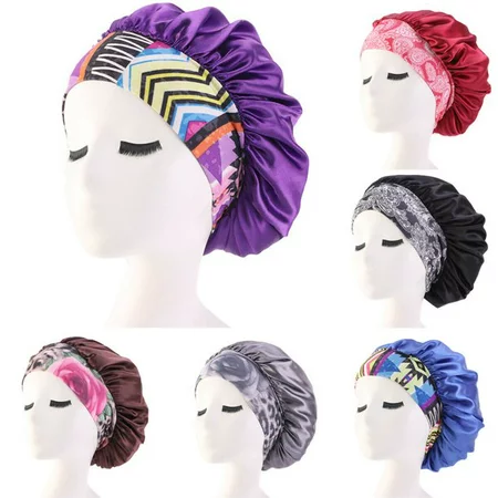 8 Pack Women Satin Headscarf Sleeping Bonnet Hair Wrap Cap Headwear Sale 7287